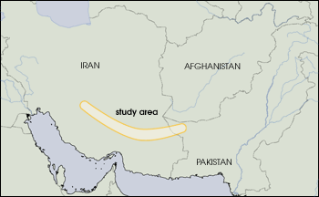 Map of Copper Deposits in Iran and Pakistan