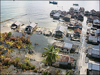 Haloban submerged after quake