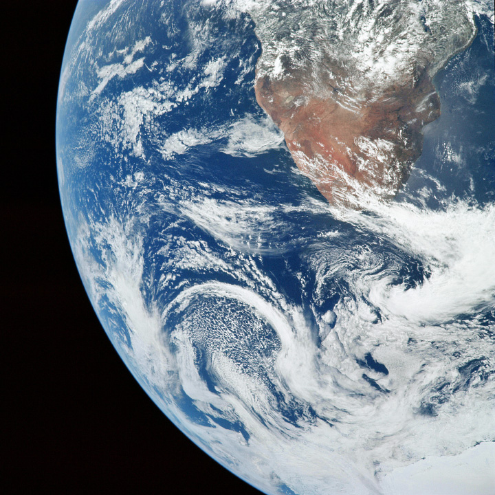 Apollo 17 photograph of a corner of the Eastern Hemisphere.