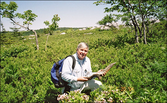 Lou Steyaert in a highland peat bog.