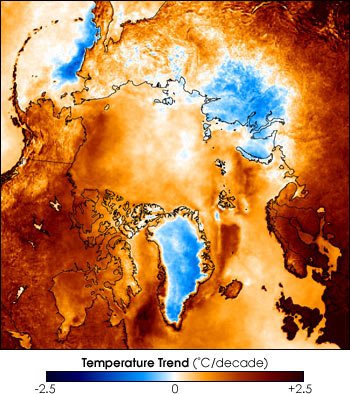 Map of Arctic Temperature Trends