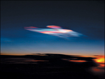 Picture of polar stratospheric clouds