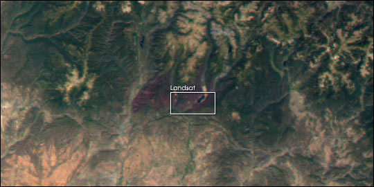 MODIS Image of the Missionary Ridge Fire