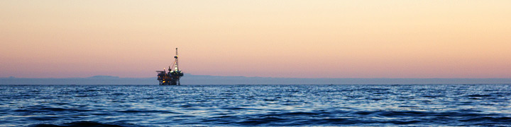 Photograph of the ocean off Santa Barbara.