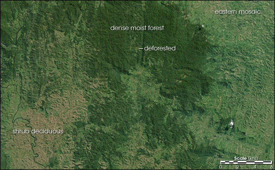 Landsat image of eastern Madagascar