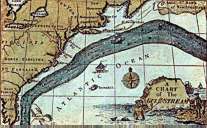 Map of Gulf Stream by Benjamin Franklin