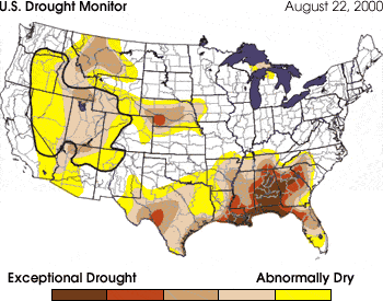 U.S. Drought Monitor August 22, 2000