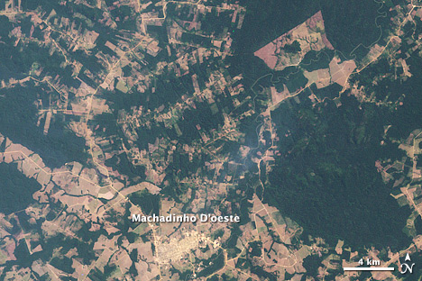 atellite image of Rondonia, Brazil; July 21 2005.