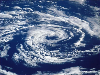 Photograph of Low-Pressure Weather System from the Space Shuttle