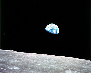 Earthrise photographed from Apollo 8