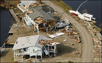 Category 3 damage: damaged houses