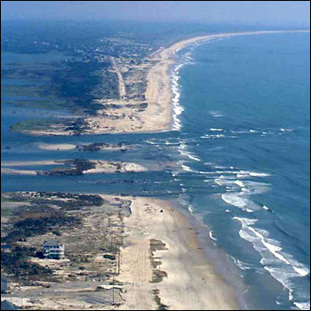 North Carolina's Outer Banks after hurricane Isabel, September 21, 2003