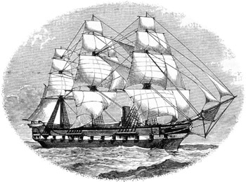 Engraving of the HMS Challenger