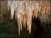 Photograph of chandelier formation, Carlsbad Caverns