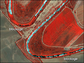IKONOS Image of Blocked River