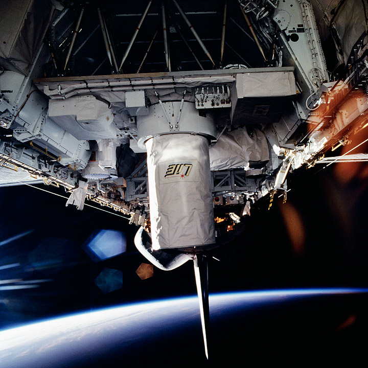 Photograph of the Lidar In-space Technology Experiment (LITE) aboard STS-64.