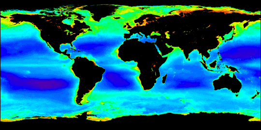 Global false-color map