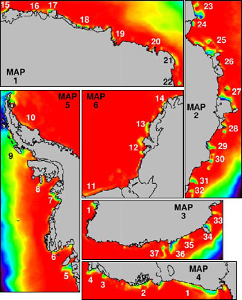 Detail map of Antarctic polynyas