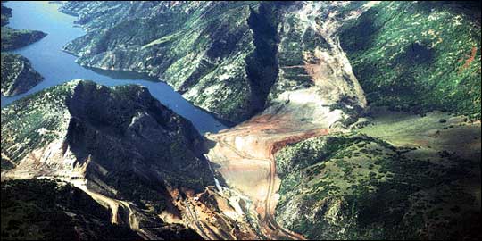 Landslide near Thistle