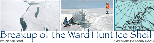 Breakup of the Ward Hunt Ice Shelf by 
Michon Scott