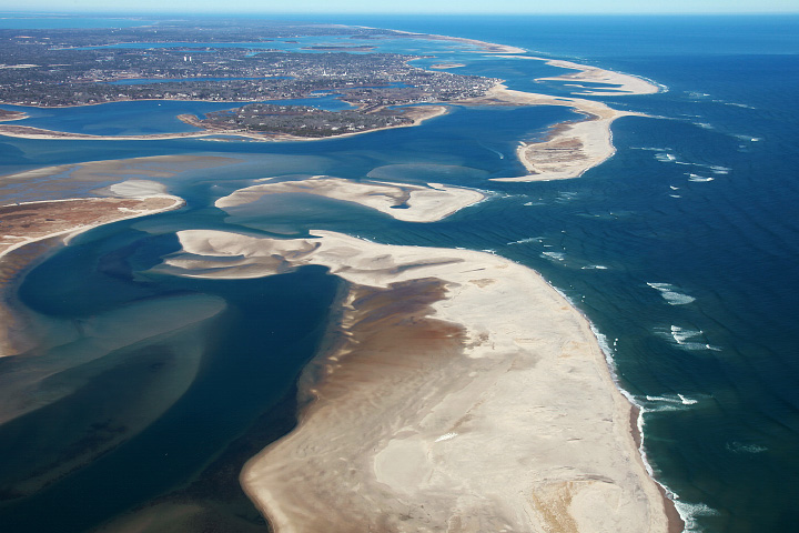 Aerial photograph of Cape Cod.