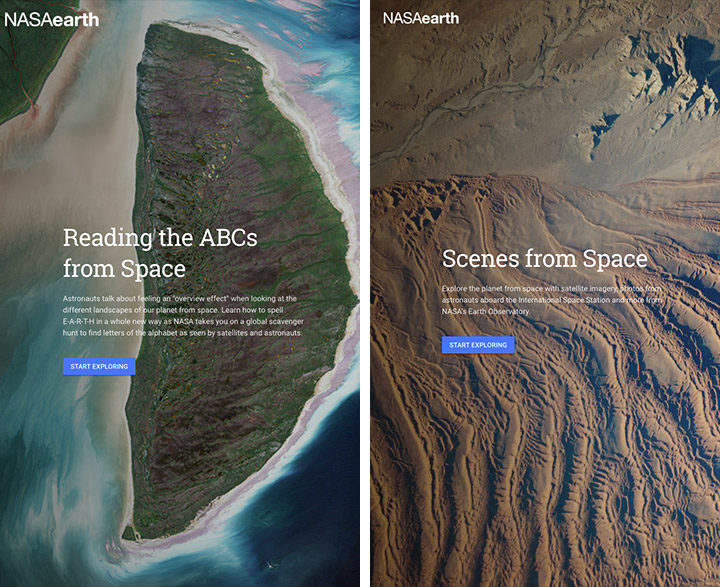 Google Earth landing pages