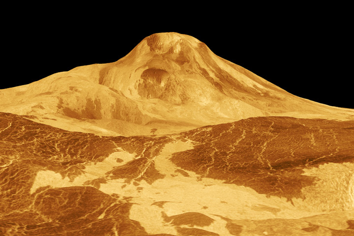 3D image of Venus's Maat Mons.