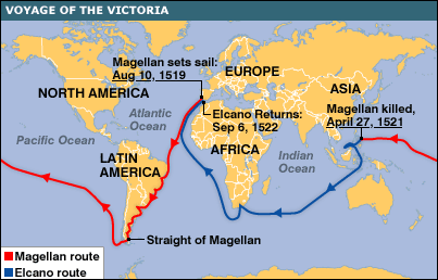 Magellan's Voyage http://news.bbc.co.uk/2/hi/science/nature/6170346.stm