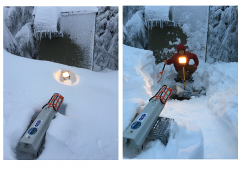 It's hard to make measurements when your instruments are buried by 5 feet of snow. Thank you CJ Uhrnes of the National Park for digging out the PIP.