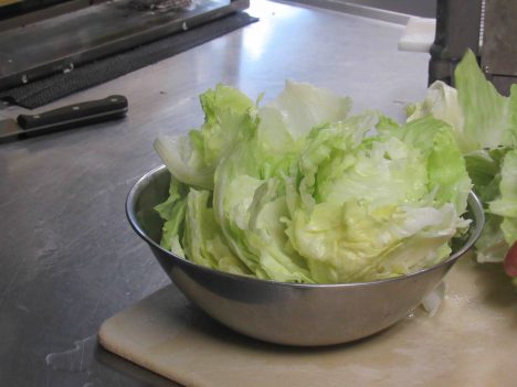Let us admire a three-week-old lettuce, looking like it was fresh.